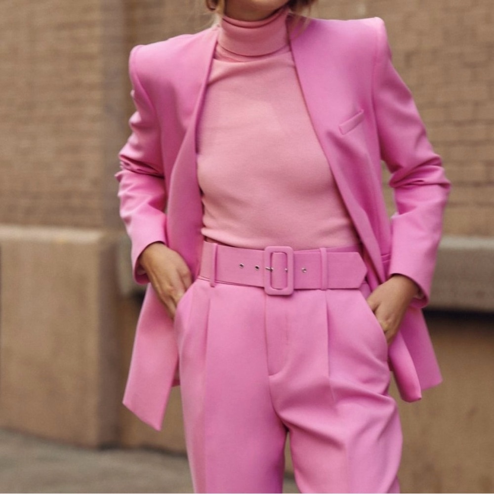 NWT Pink Belted Trousers